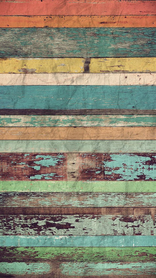 Multicolored wooden wall peeling paint - an abstract painting free wallpaper