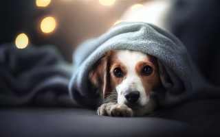 Dog blanket moonlight night sky - under a blanket free wallpaper for desktop