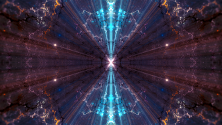 Holographic mandelbrot cityscape fireworks aurora - colorful picture free wallpaper