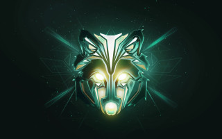 Glowing wolf head eyes dark - behance hd free wallpaper
