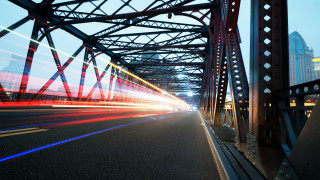 Long exposure bridge cityscape starry - the picture free wallpaper for desktop