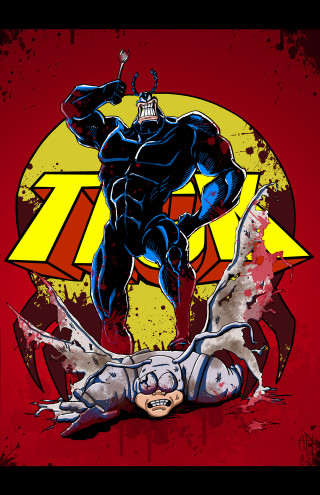 Man laying bat back superman - underground comix free wallpaper for mobile