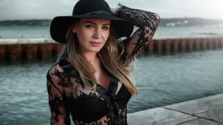 Black hat black dress water - black glove free wallpaper