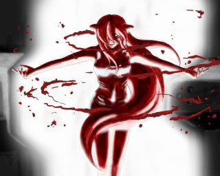 Woman red dress dancing blood - leg free wallpaper