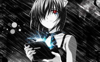 Girl tablet rain red eyes - a tablet free wallpaper