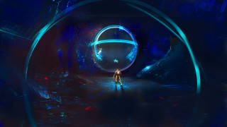 Tunnel glowing orb blue light - the tunnel free wallpaper