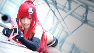 Red hair gun cosplay gloves - cosplay free wallpaper for desktop