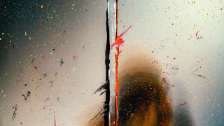 Abstract action painting astronaut blood - edward dugmore free wallpaper