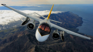 Jet mountain cloud ocean beach 2 - pathfinder free wallpaper