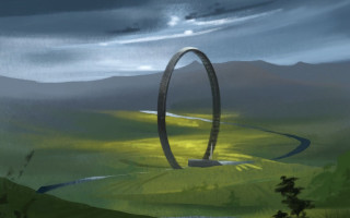 Large object field sky river - halo free wallpaper for desktop