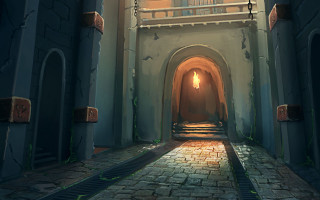 Hallway light clock wall end - andreas rocha free wallpaper for desktop