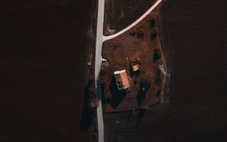 Aerial farm road house color - aerial free wallpaper