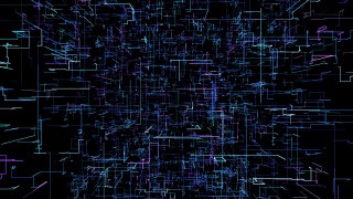 Complex structure lines dots blue - line and dots free wallpaper