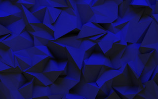 Large blue triangles black white - geometric abstract art free wallpaper for desktop