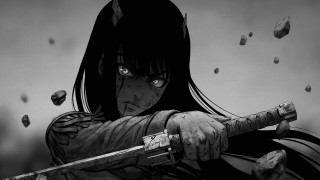 Woman sword rocks cartoon aya - rock free wallpaper