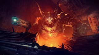 Demonic creature green light gun - a demonic looking creature free wallpaper for desktop