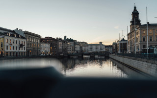 City river sunset architecture pagoda - a city next free wallpaper for desktop