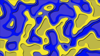 Blue yellow wavy abstract yellow - elizabeth murray free wallpaper