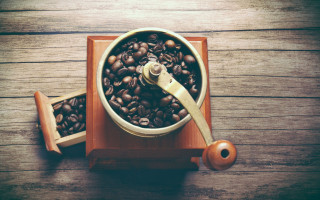 Wooden bowl coffee beans wooden - coffee bean free wallpaper