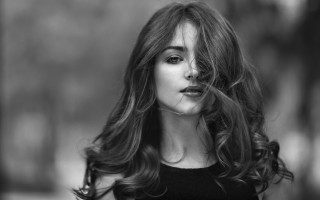 Elina karimova portrait blackwhite longhair 2 - photo free wallpaper