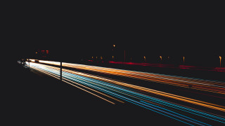 Highway light streaks building futurism - light streak free wallpaper