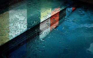 Window rain drops arrow aurora - the window sill free wallpaper