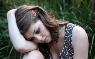 Woman redhairclip plant grass outdoors - claire dalby free wallpaper for desktop