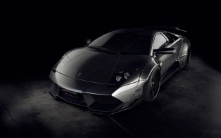 Black sports car dark room 29 - a spotlight free wallpaper