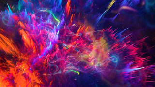 Psychedelic explosion colorful dark matte - the dark free wallpaper for desktop