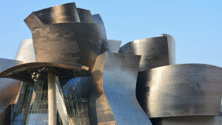 Large building tower clock deconstructivism - a cubist painting free wallpaper