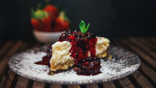 Cake berries plate powdered sugar - sugar free wallpaper