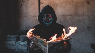 Black hoodie newspaper flames neon - a black hoodie free wallpaper for desktop