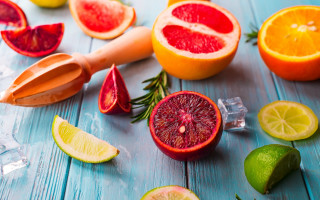 Citrus fruit cutting board knife - neofauvism free wallpaper