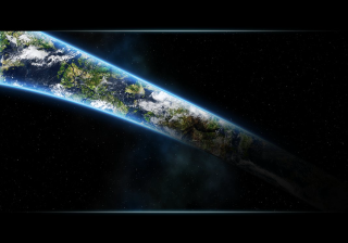Earth view space bright light - a view of the earth free wallpaper