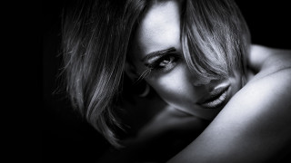 Woman long hair black background 6 - behance hd free wallpaper