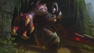 Giant forest creature red black - creature free wallpaper for desktop