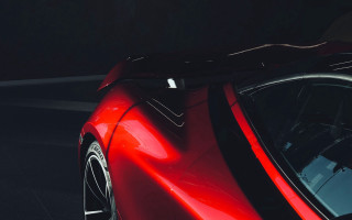 Red sports car night futurism - its hood free wallpaper for desktop