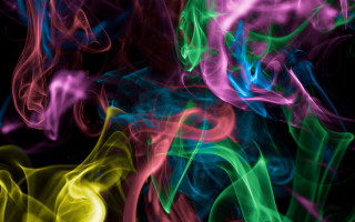 Psychedelic smoke colorful shapes glow - different color and shapes free wallpaper