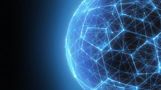 Blue sphere lines dots background - line and dots free wallpaper for desktop