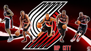 Basketball players graphic red black - a group of basketball players free wallpaper