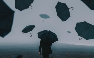 Rain umbrella flying hot air - hot air balloon free wallpaper