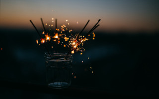 Glass jar sparklers magic realist - elinor proby adams free wallpaper