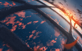 Car sunset cloud reflection matte - plein air free wallpaper for desktop