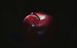 Red apple black background caravaggio - caravaggio free wallpaper