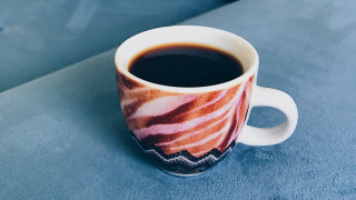 Coffee cup blue tablecloth cloisonnism - afewerk tekle free wallpaper for desktop