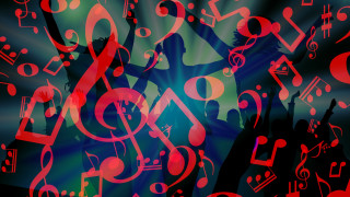 Funk dancing microphone musical notes - musical free wallpaper for desktop