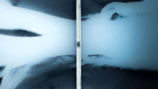 Snow mountain skier snowboarder land - matte painting free wallpaper