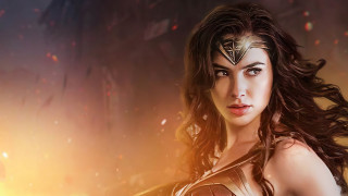 Wonder woman sword fire sky - feminist art free wallpaper