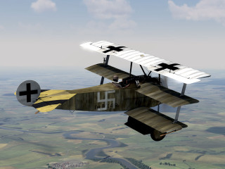 Small airplane green countryside blue - berlin secession free wallpaper for desktop