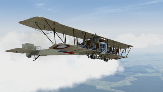 Small airplane cloudy sky pilot 2 - art nouveau free wallpaper